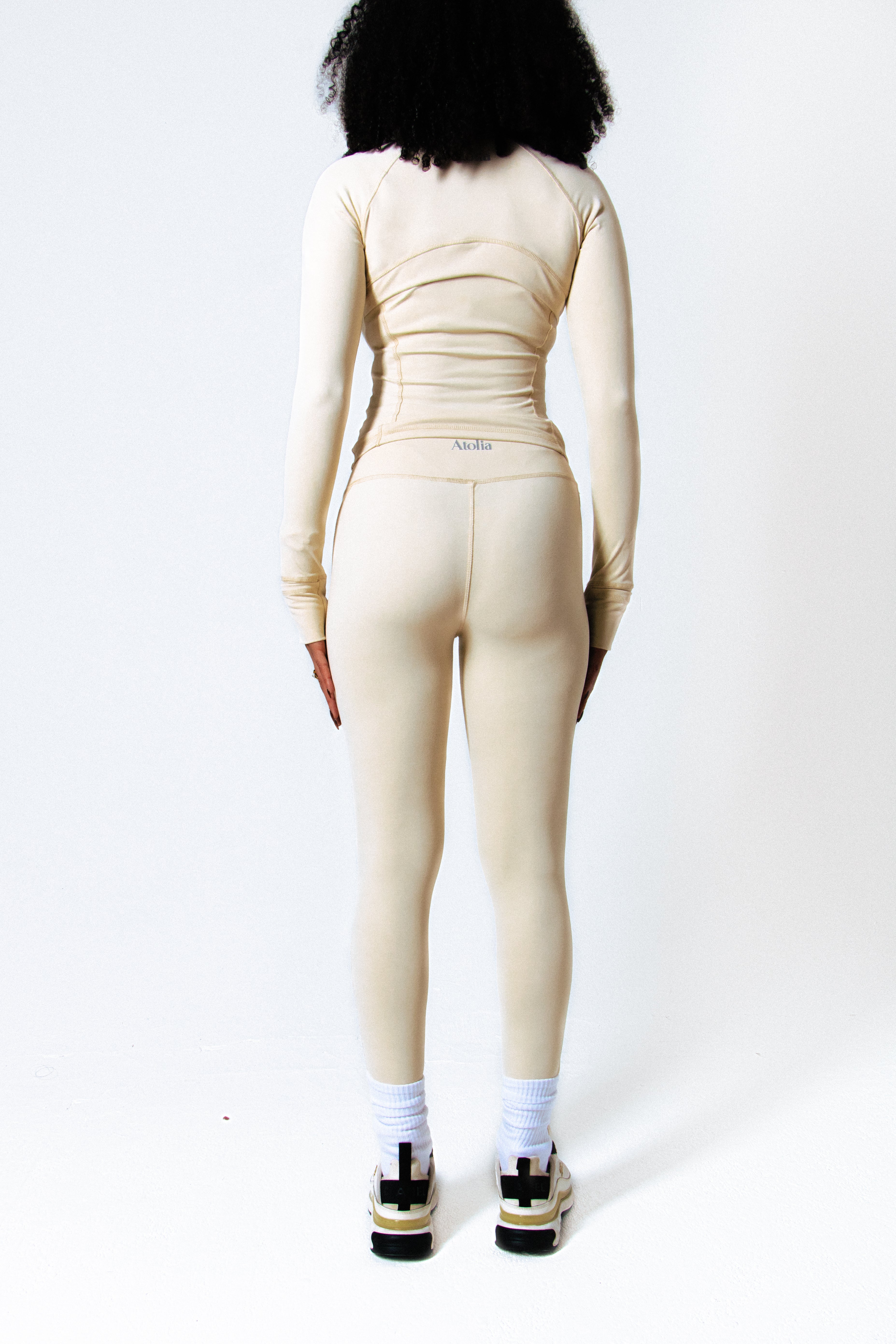 The Sculpt Leggings - White Oat