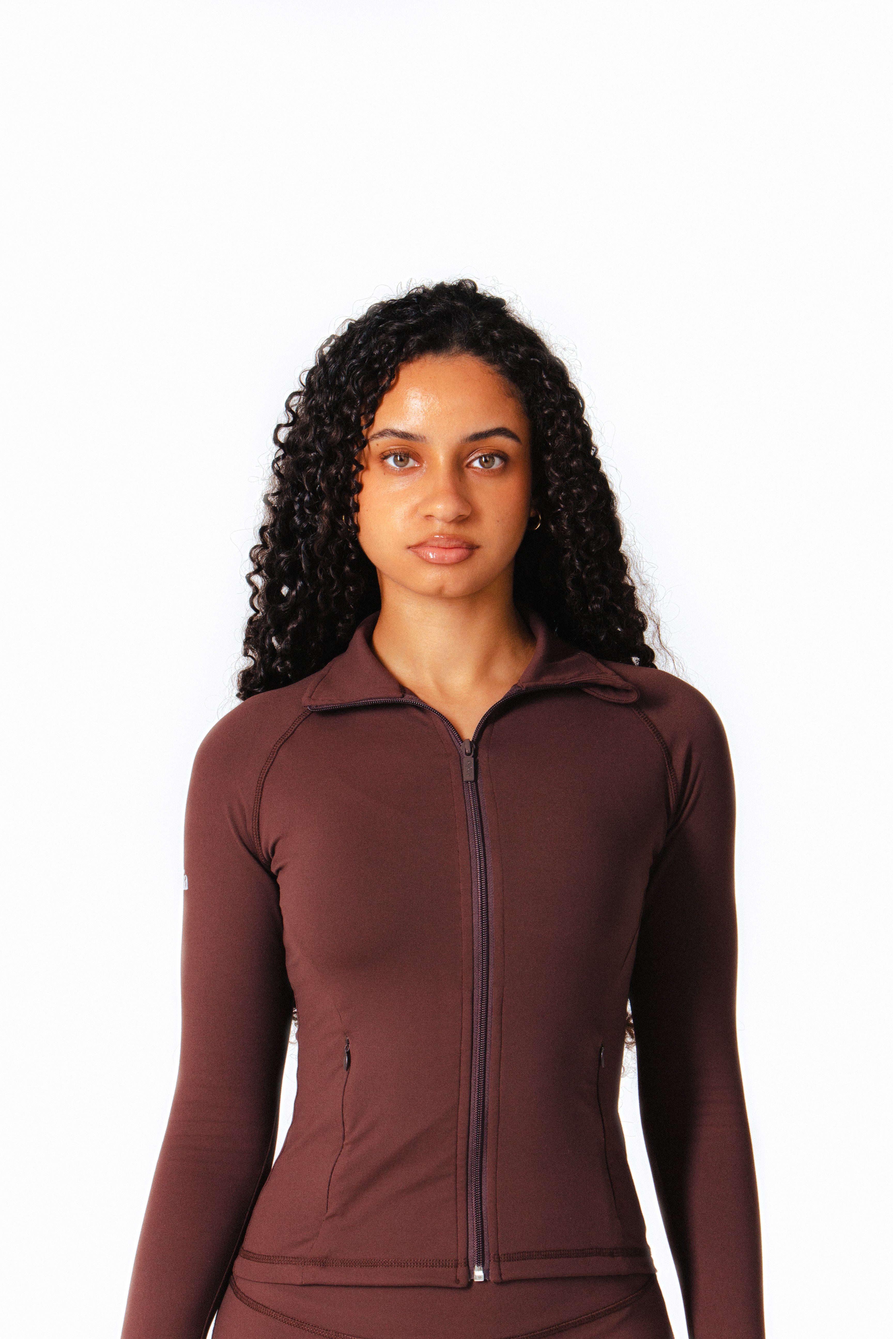 The Sculpt Zip Up - Mocha